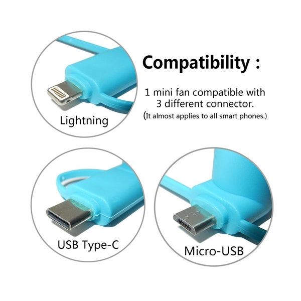 3 in 1 Mini USB Cellphone Fan