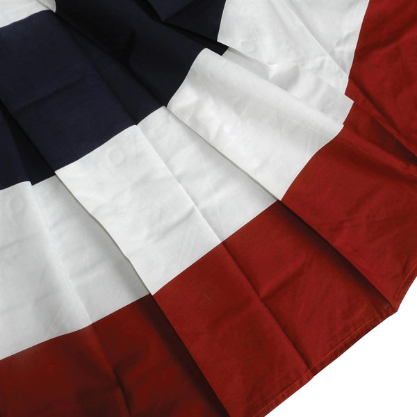 4' x 8' 5-Stripe Printed Cotton Pleated Fan