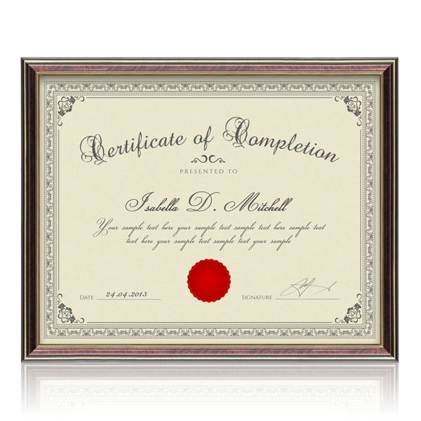 Ellison Certificate Frame - Black/Gold