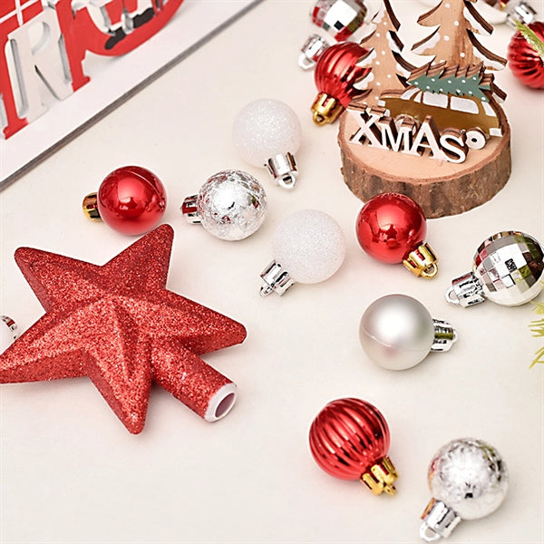 30 Christmas Ball Tree Top Star Gift Box Set