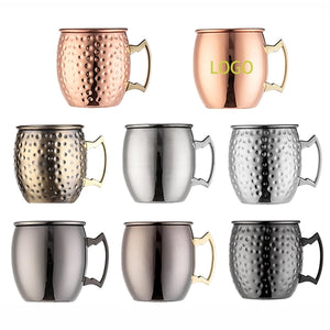 18 Oz. Copper Coated Stainless Steel Moscow Mule Mugs