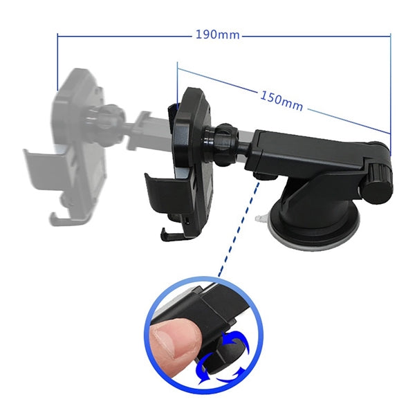 10W Wireless Charging Auto Clamping Car Charger Phone Mount