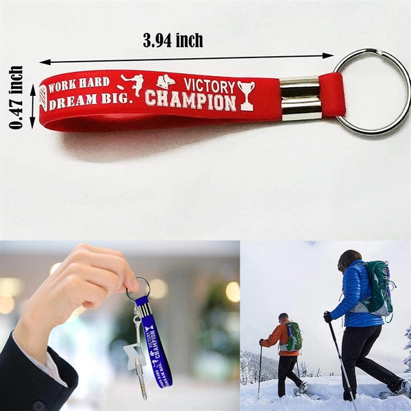 Silicone Bracelet with Keyring