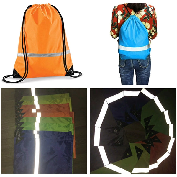 Safty Reflective Drawstring Backpack