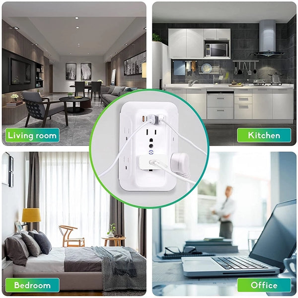 USB Wall Outlet Extender Surge Protector
