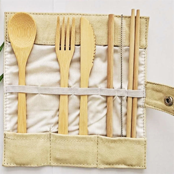 Solid colour Portable cutlery 6-piece set