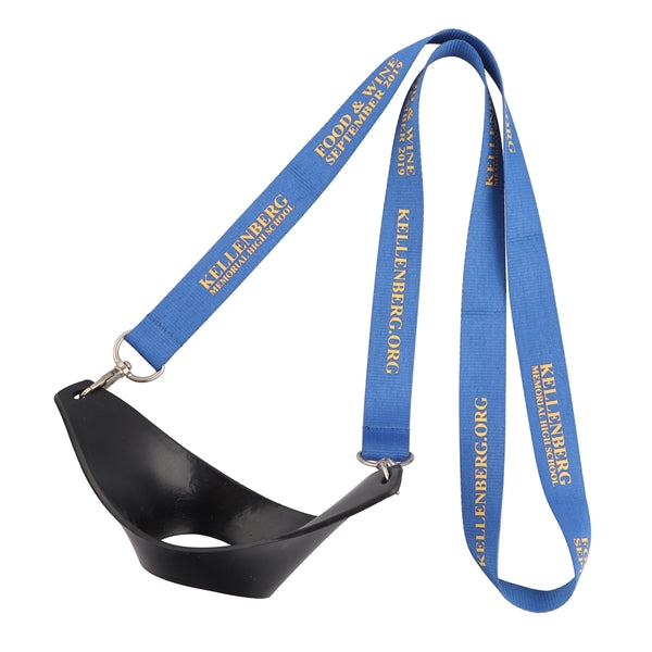 3/4" Double Ended Lanyard w/ Wine Glass Holder