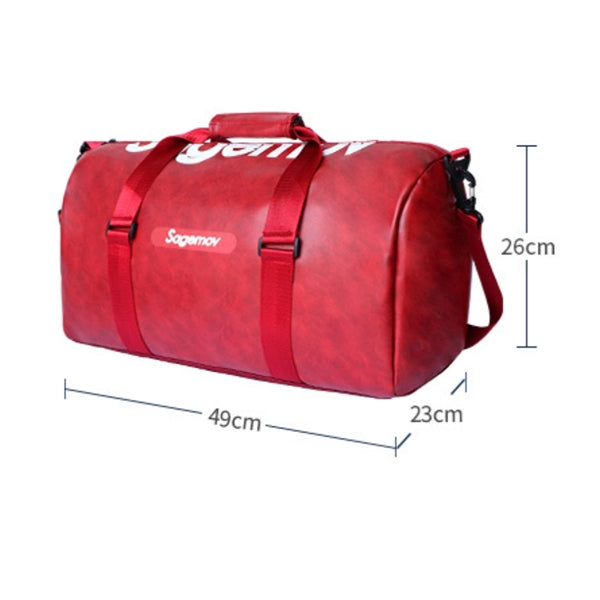 PU Leather Gym Sport Travel Duffel Bag