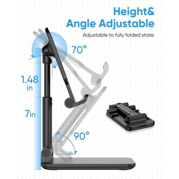 Height Adjustable Foldable Cell Phone Stand