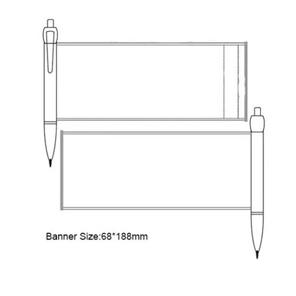 Advertising Pull-Out Banner Message Ball Pen