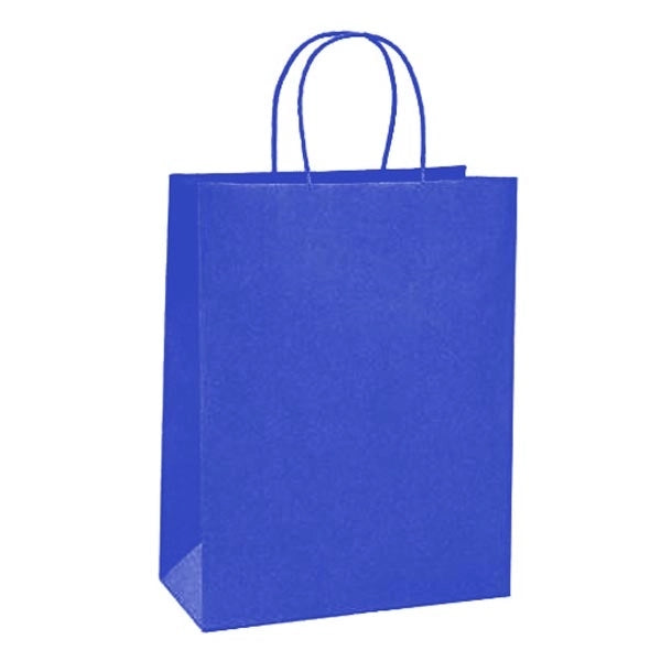 Custom Vertical Brown Kraft Paper Shopping Bag