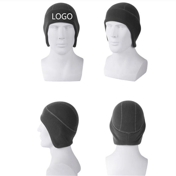 Fall Winter Polar Fleece Hat Double-Layer Lengthened Ear cap