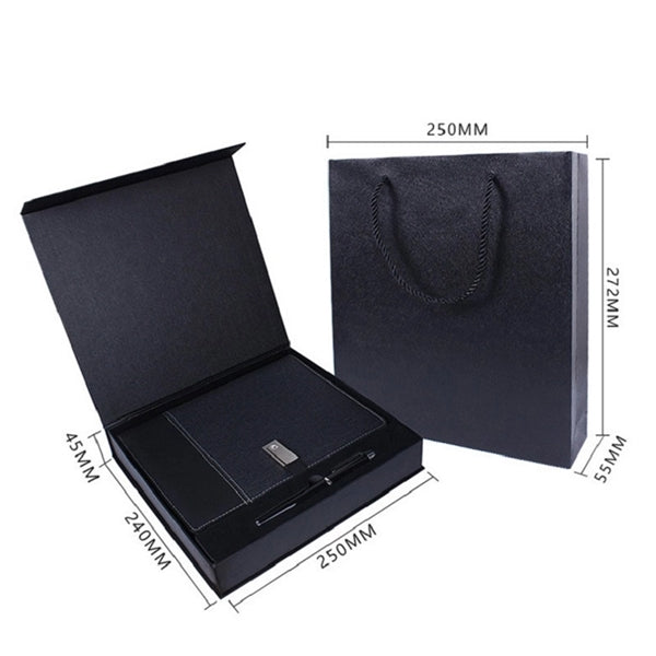 LED LOGO 8000mAh Charging NoteBook with USB Drive Gift Set