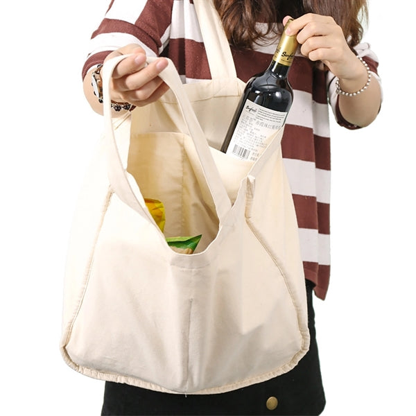 Multi Pocket Canvas Grocery Tote Bag