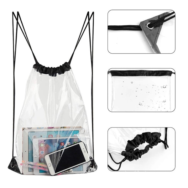 Clear Plastic Drawstring Bag