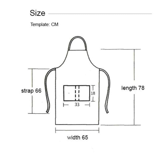 14 oz. Canvas Kitchen Apron w/ Leather accent & 2 pockets