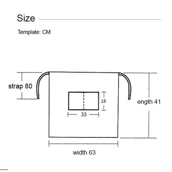 12 oz. Woven frock fabric Waist Apron w/ 2 adjacent pockets