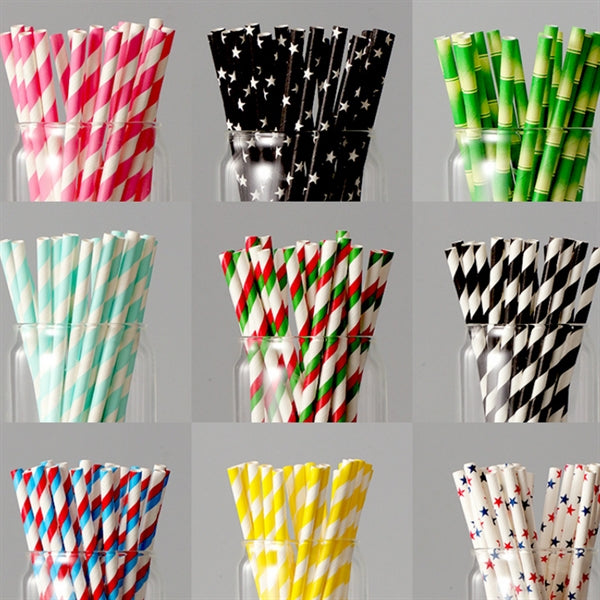 Classic Paper Straw Set - 100pc