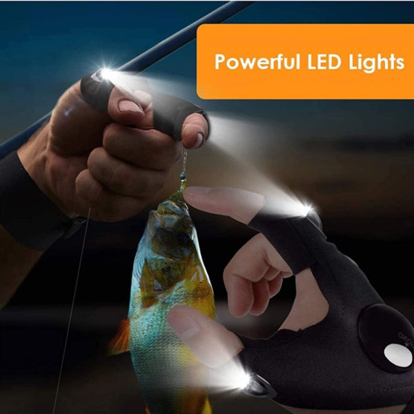 LED Finger Flashlight Gloves Tool