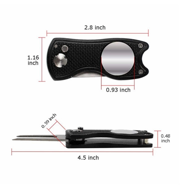 Metal Foldable Golf Divot Tool