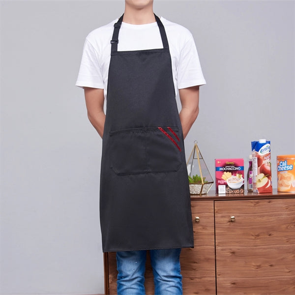 12 oz. Woven knitted Kitchen Aprons w/ 2 Pockets with accent