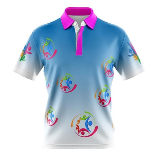 Unisex 180 GSM Poly Interlock Sublimation Short Sleeve Polo