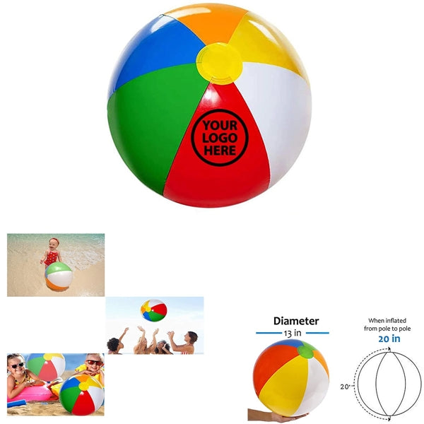 Inflatable Classic Rainbow Color 20 Inch Beach Balls