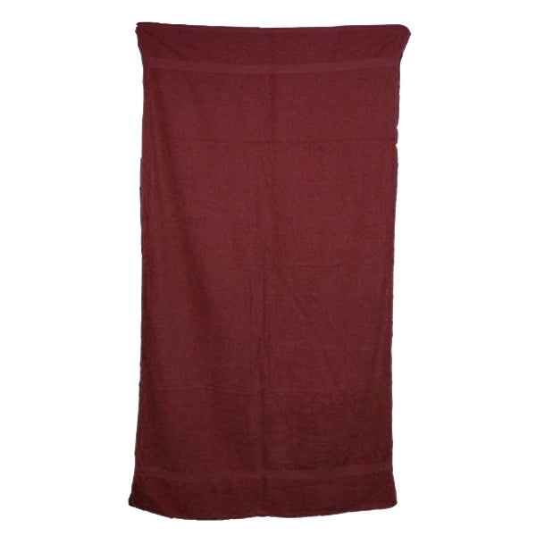 Burgundy 34x70 Terry Cotton Beach Towels.