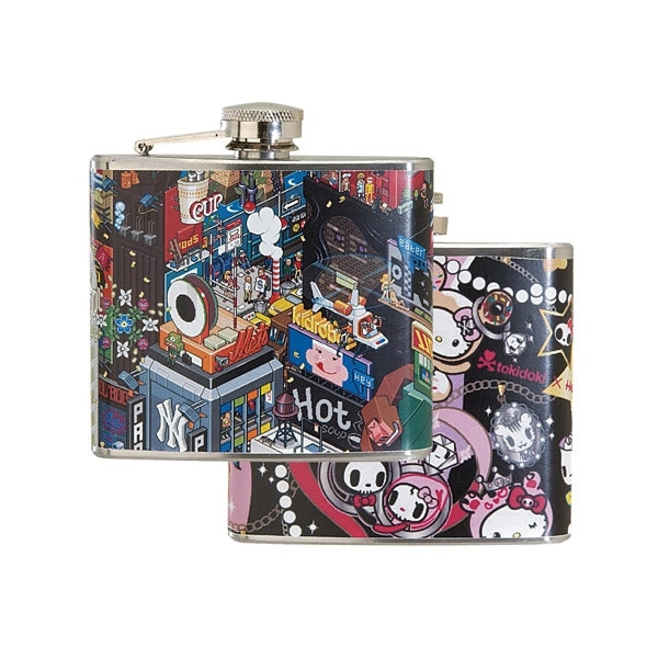 5 oz. Stainless Steel Hip Flask w/ Full Wrap 4 Color Process