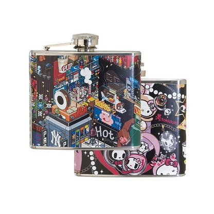 5 oz. Stainless Steel Hip Flask w/ Full Wrap 4 Color Process