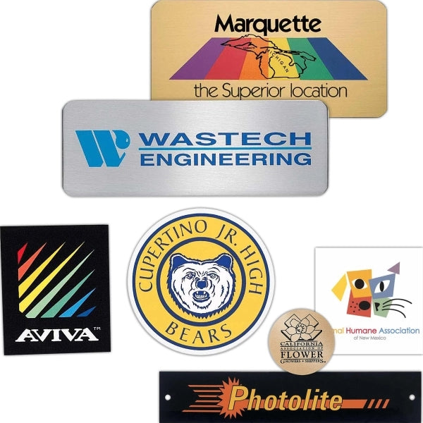 Aluminum Metal Name Plates & Signage: 30-40 sq. in.