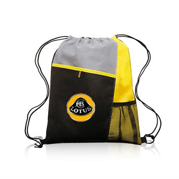 Mesh Pocket Drawstring Backpacks