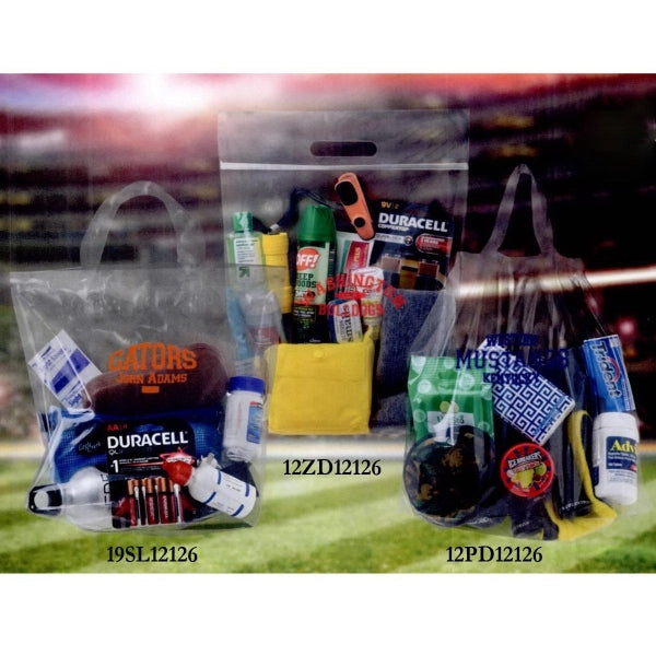 Crystal Clear Poly-Draw Tape Bag- Flexo