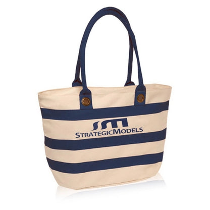 18.25"W x 11"H Striped Sailor Canvas Tote Bags