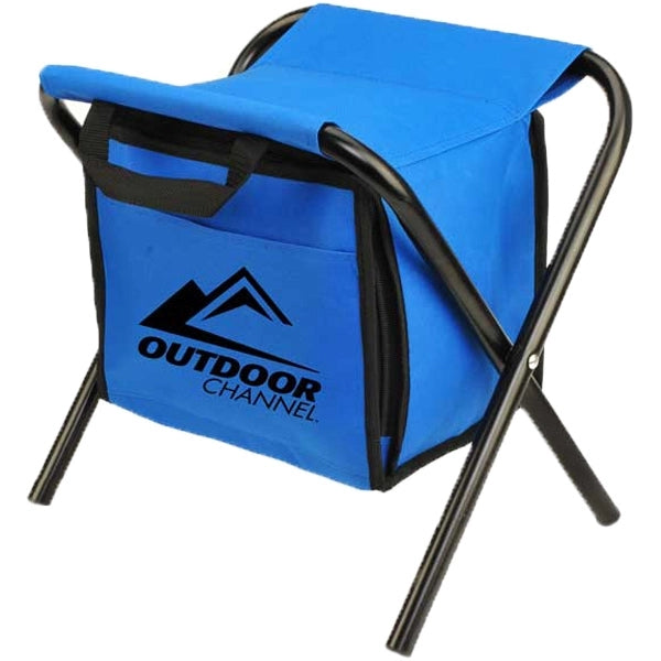 Portable Insulated Folding Cooler Stool, Holds 225lbs