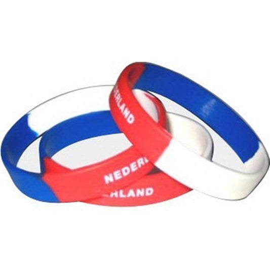 Segmented Printed Silicone Wristband w/ Imprint