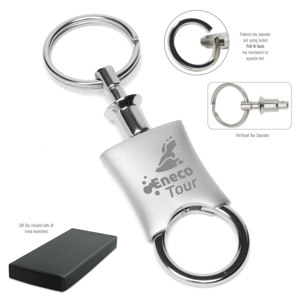 Raha Laser Engraved Metal Pull-Apart Valet Keyholder