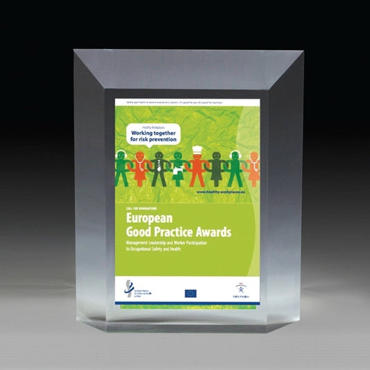 Beveled Elegant Freestanding Award-5" x 6" x 1 1/4"
