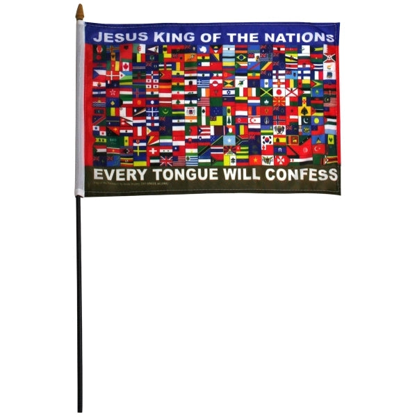 Nations 12" x 18" Stick Flag