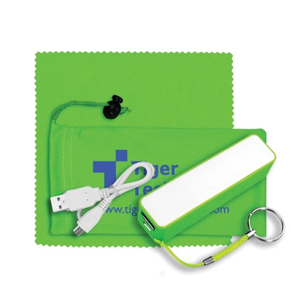 TechBank Mobile Power Bank Accessory Kit in Microfiber Pouch