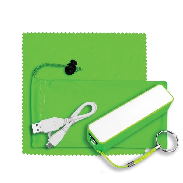 TechBank Mobile Power Bank Accessory Kit in Microfiber Pouch