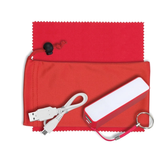 TechBank Mobile Power Bank Accessory Kit in Microfiber Pouch