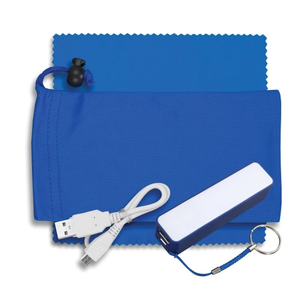 TechBank Mobile Power Bank Accessory Kit in Microfiber Pouch