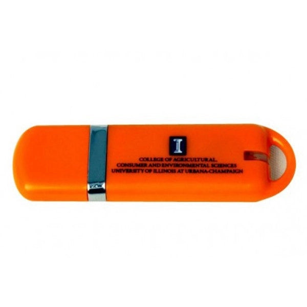 Glacier - Slim plastic standard USB flash drive with cap.