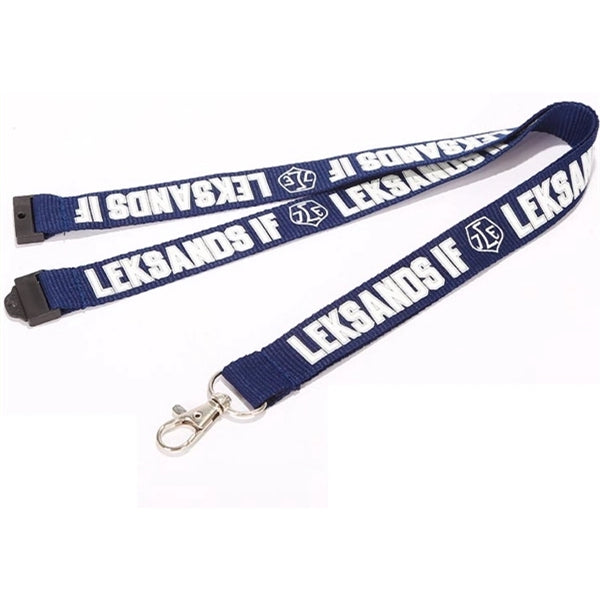 Polyester Lanyard Badge Reel Combo w/ Safety Break & Buckle