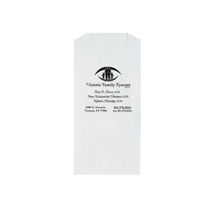 White Kraft Paper Prescription Bag - Flexo Ink