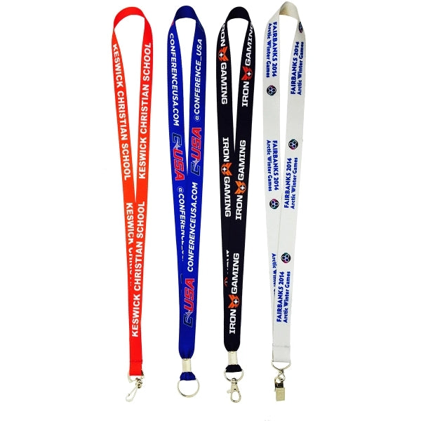 1" Polyester Badge Reel Lanyard Combo w/ Safety Breakaway