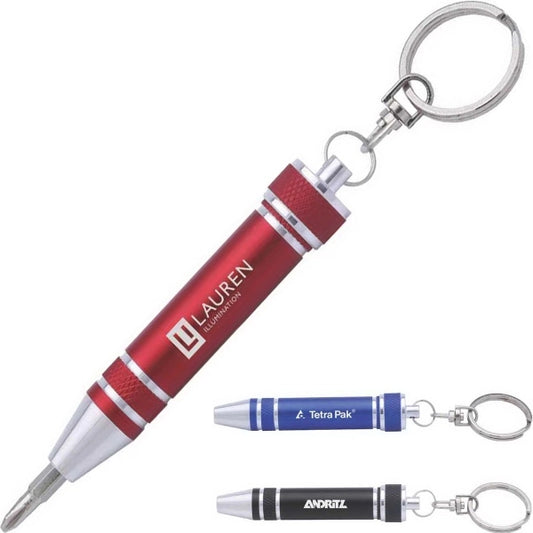 3-Bit Metal Screwdriver Keychain