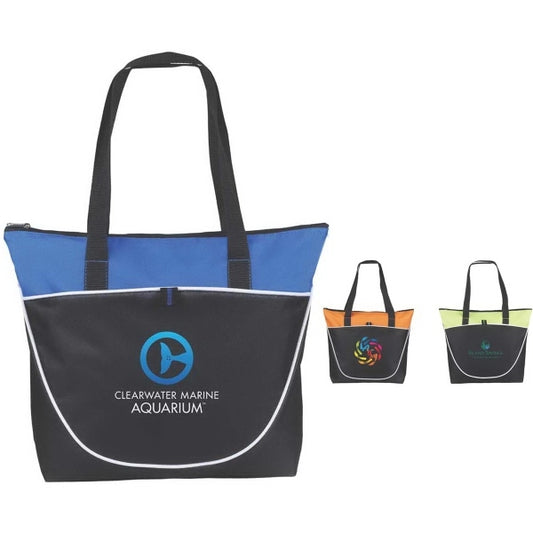 Hermosa Zippered Poly Canvas Tote