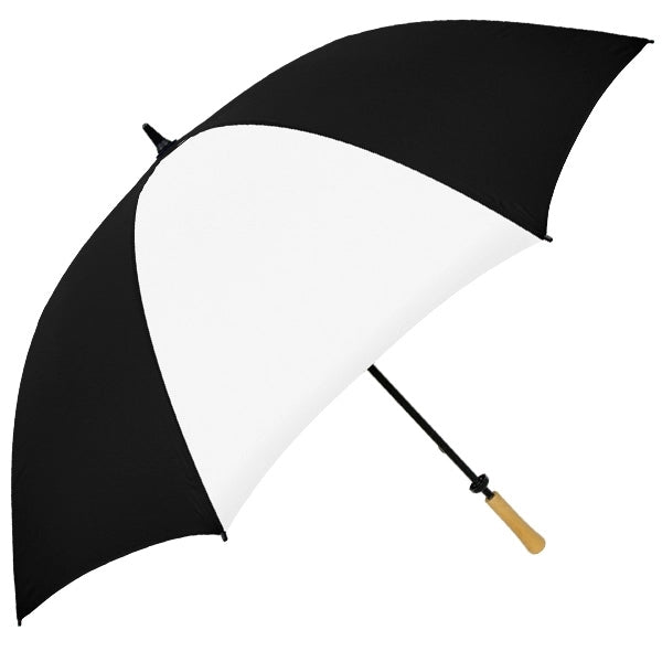 The Hole-in-One Golf Umbrella with Wood Handle